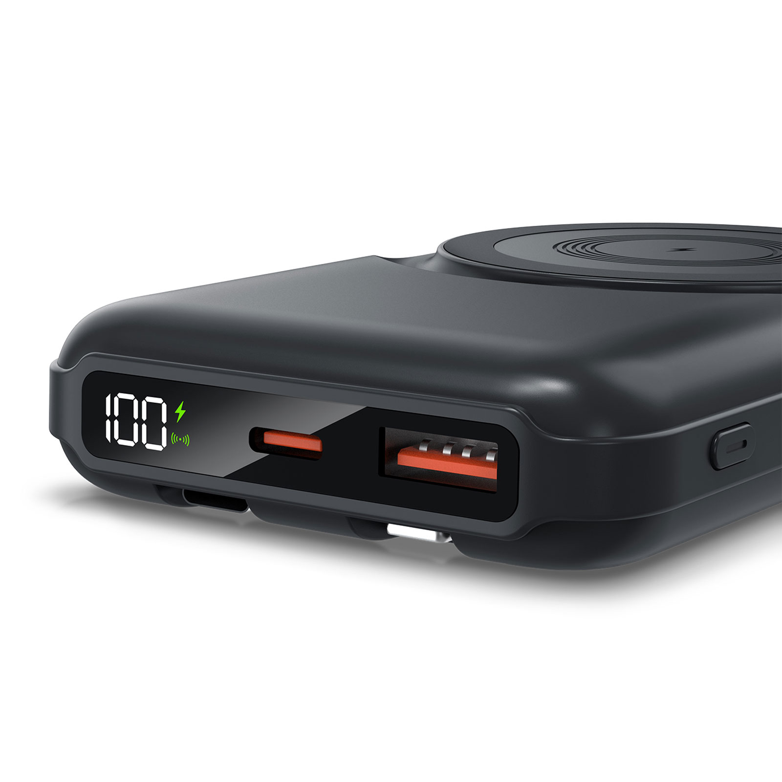 KÜÇÜKLER 10.000 MAH SİYAH MAGSAFE  ve  WIRELESS POWERBANK