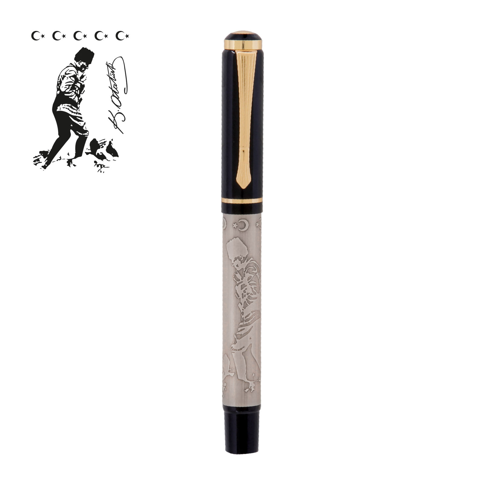 DULKADİROĞLU ATATÜRK KABARTMALI TEKLİ KALEM SETİ 