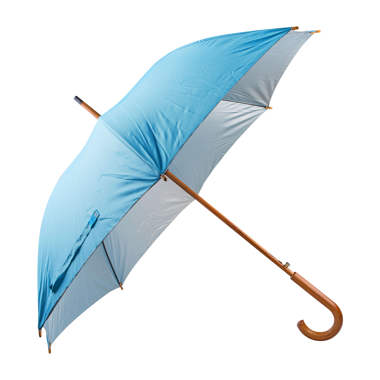 MANGOSTAN TURKUAZ AHŞAP SAPLI ŞEMSİYE