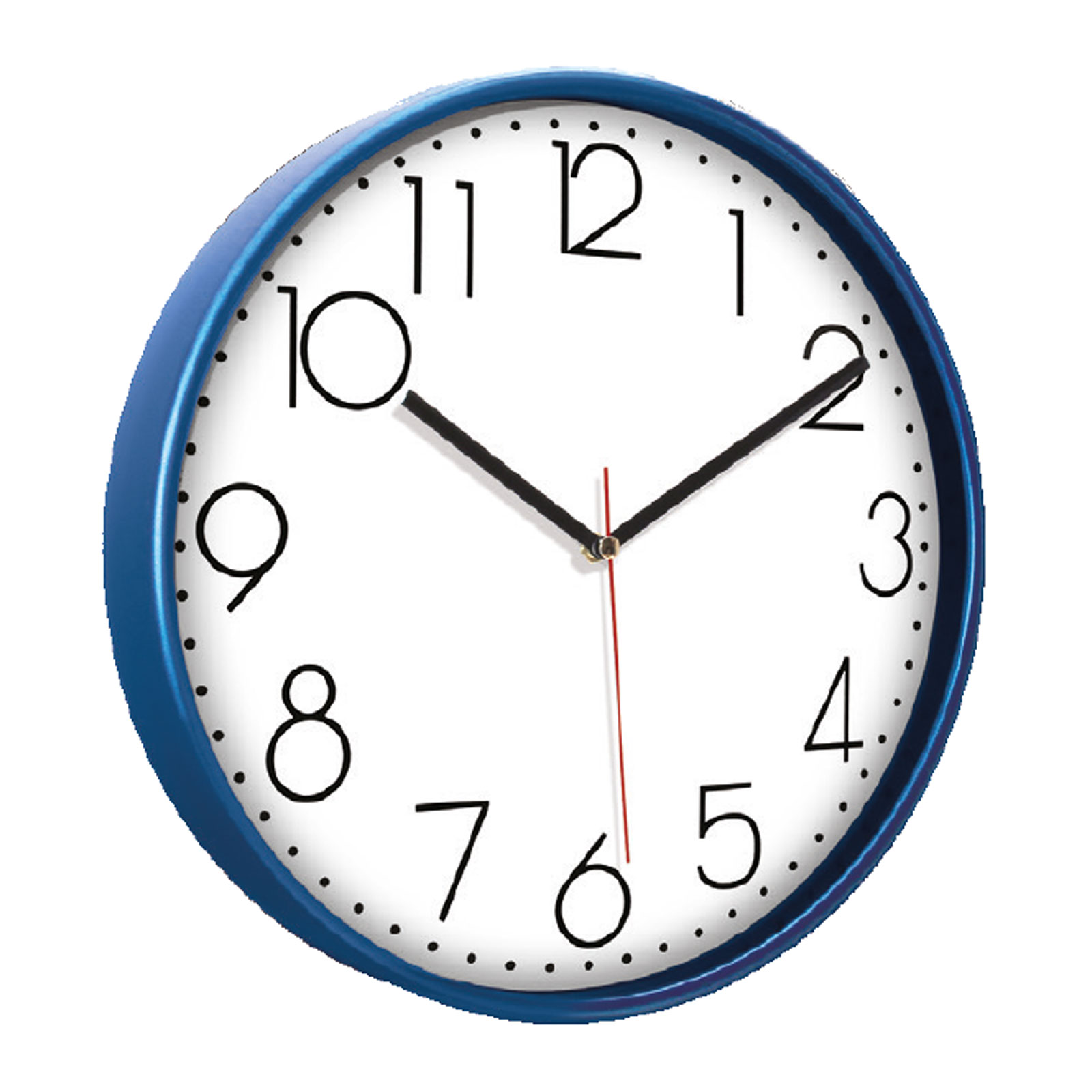 PAN164 MAVİ PLASTİK ÇERÇEVE DUVAR SAATİ (380 MM)