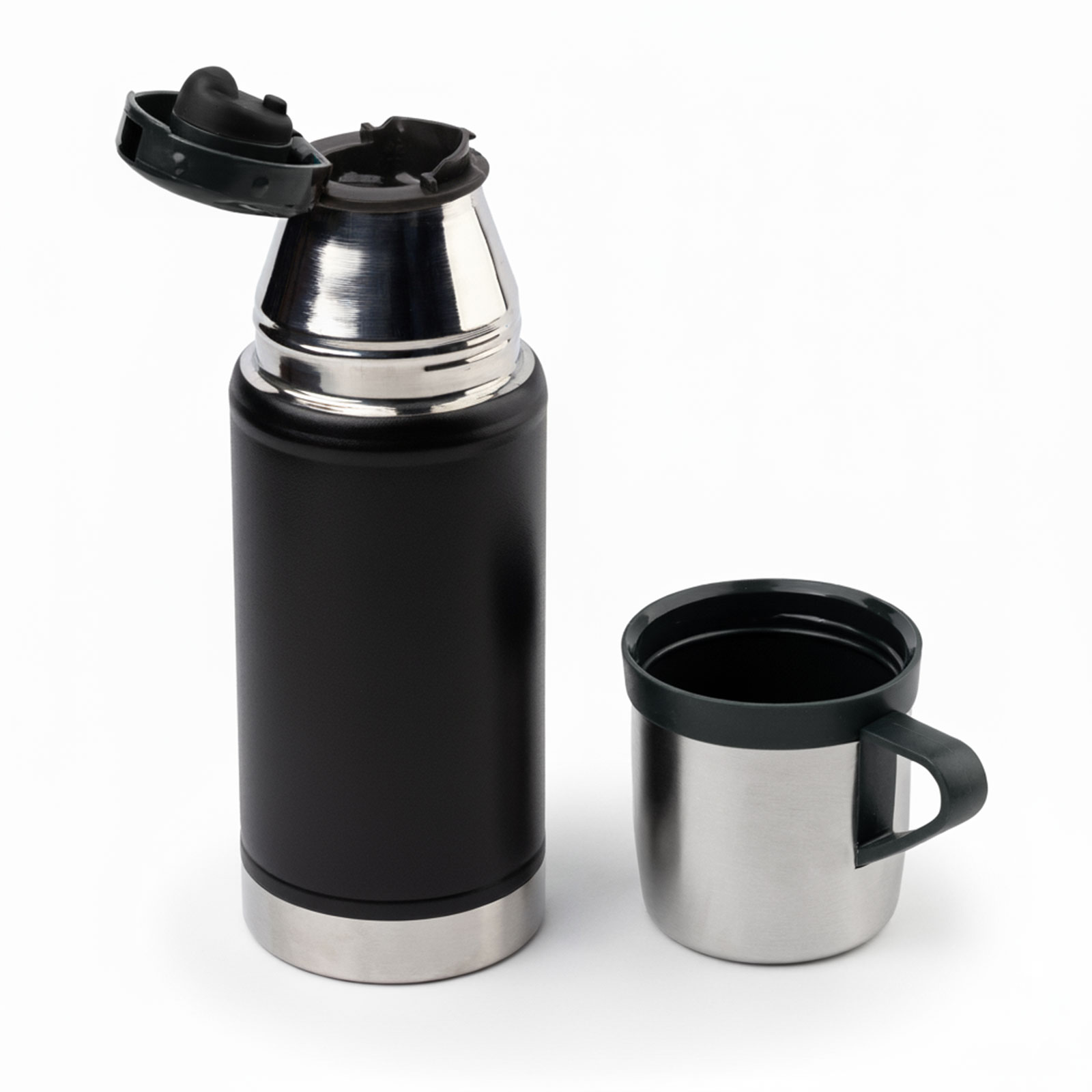 KARTEPE SİYAH 500 ML BARDAKLI TERMOS