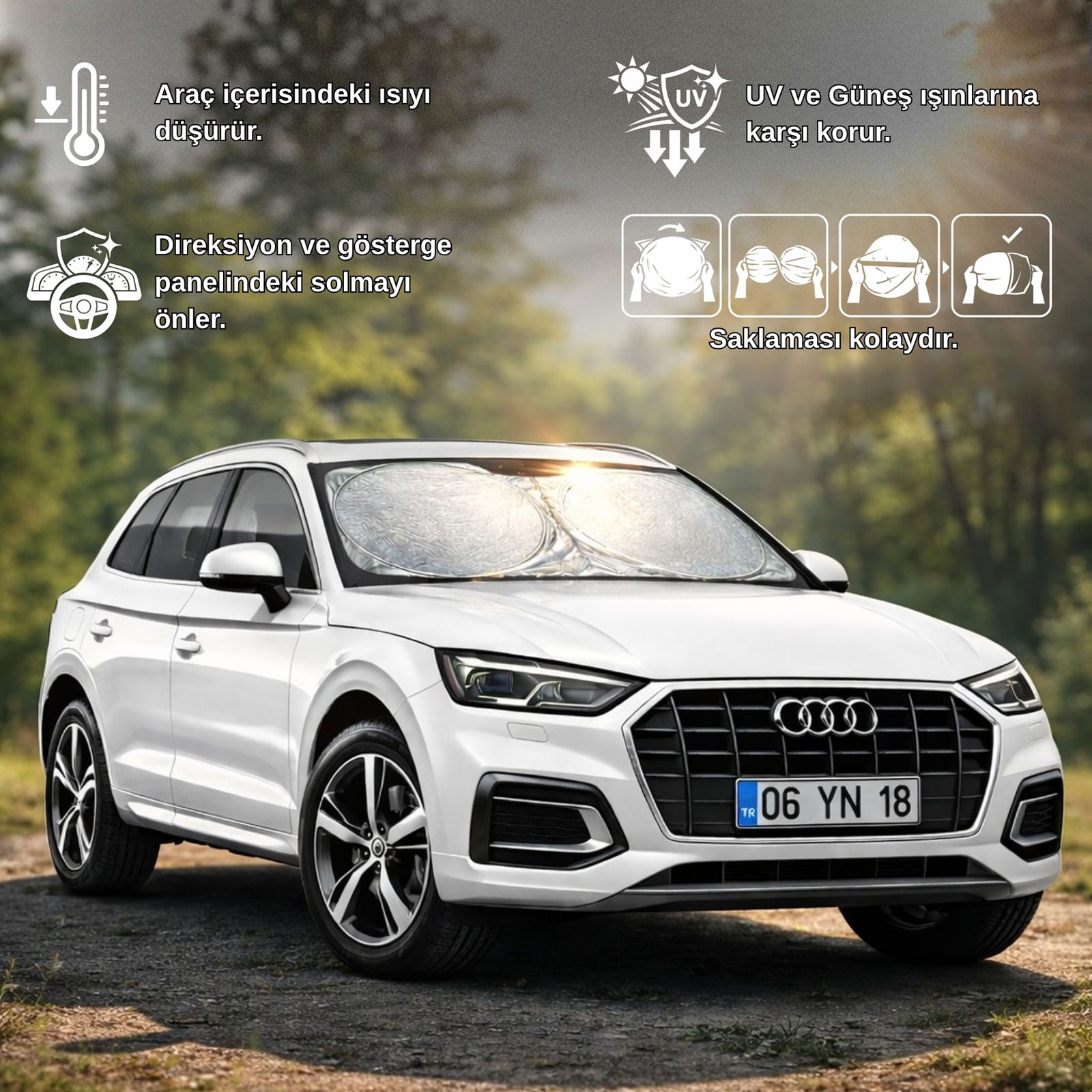 DATÇA KATLANABİLİR OTO GÜNEŞLİK